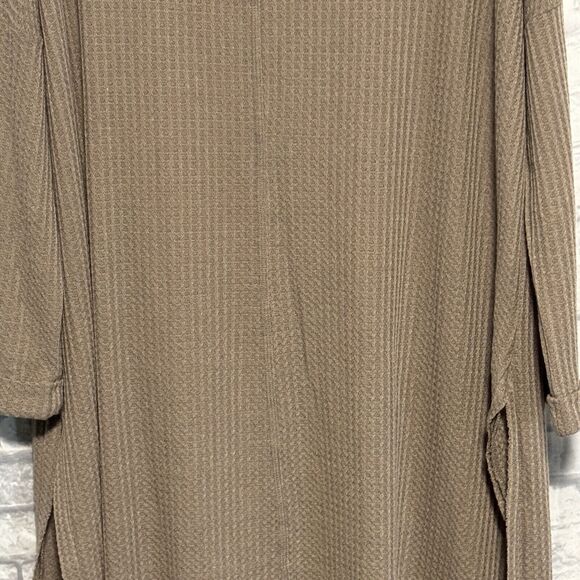 Mittoshop Cardigan Womens S/M Brown Button Front Long Sleeve Side Slit - Picture 11 of 16